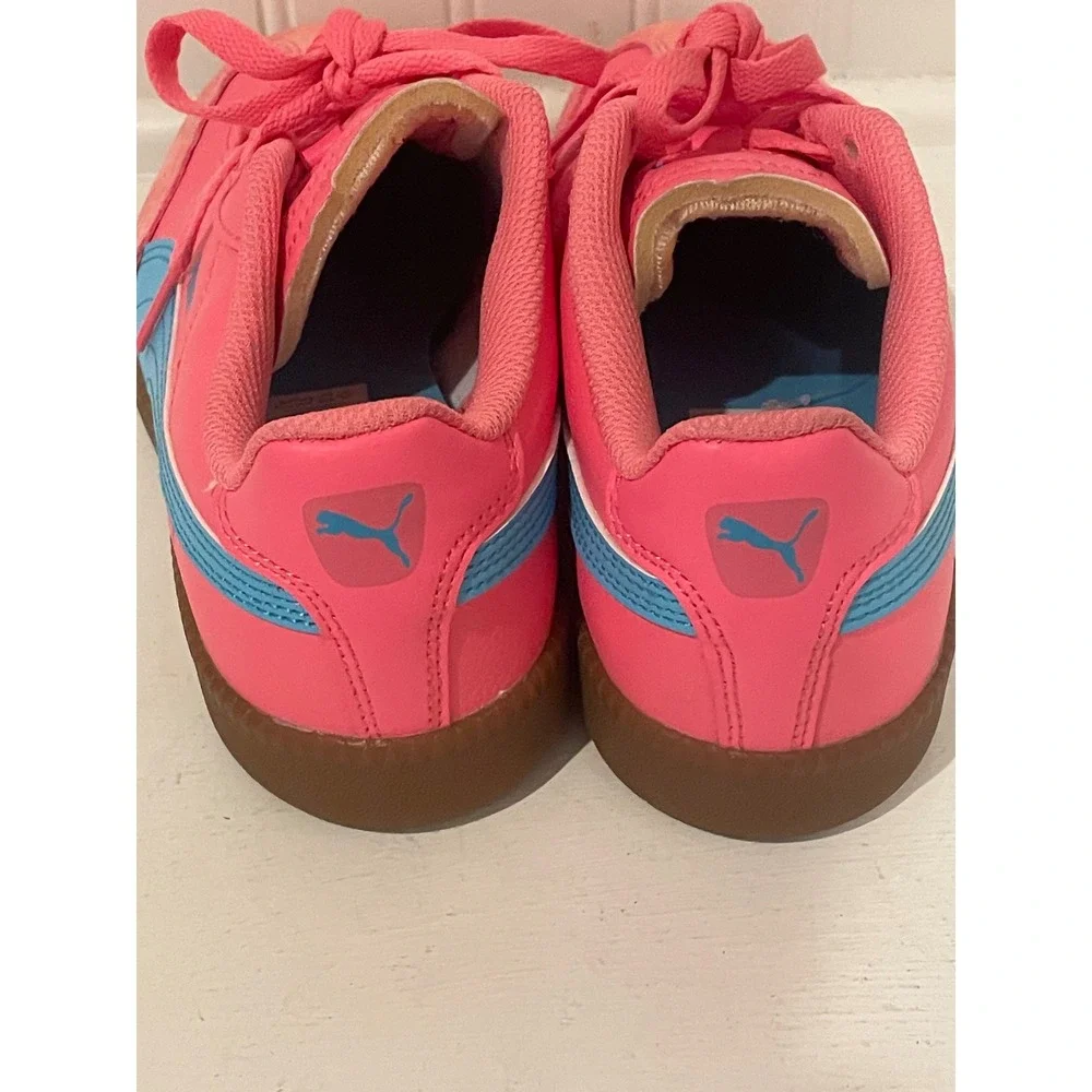 Puma Pink Blue Sneakers Athletic Shoes‎ Lace Up Size 7.5Y Casual
